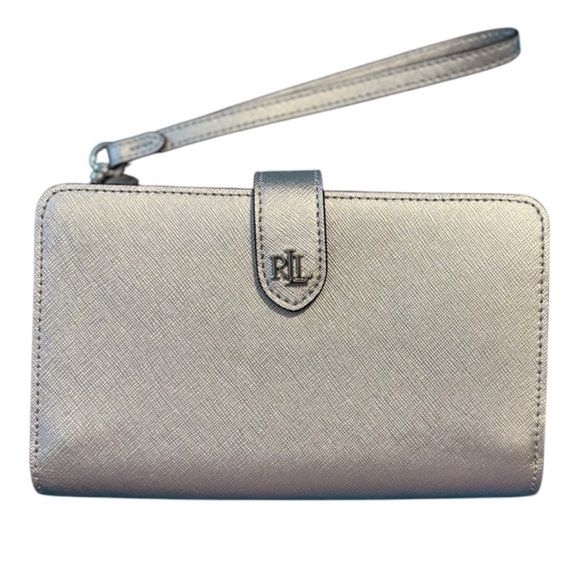 Ralph Lauren Handbags - Ralph Lauren Silver Wristlet Wallet EUC